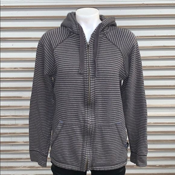 Prana stripped zip up hoodie with pockets - Picture 3 of 8